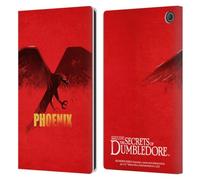 Head Case Designs Officially Licensed Fantastic Beasts: Secrets of Dumbledore Phoenix Graphic Badges Leather Wallet Case Compatible With Amazon Fire Max 11 2023