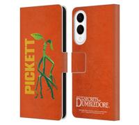 Head Case Designs Officially Licensed Fantastic Beasts: Secrets of Dumbledore Pickett Graphic Badges Leather Wallet Case Compatible With Samsung Galaxy S25 Edge