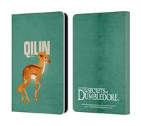Head Case Designs Officially Licensed Fantastic Beasts: Secrets of Dumbledore Qilin Graphic Badges Leather Wallet Case Compatible With Amazon Kindle 11th Gen (2024)