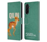 Head Case Designs Officially Licensed Fantastic Beasts: Secrets of Dumbledore Qilin Graphic Badges Leather Wallet Case Compatible With Samsung Galaxy A36 5G