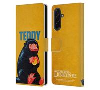 Head Case Designs Officially Licensed Fantastic Beasts: Secrets of Dumbledore Teddy Graphic Badges Leather Wallet Case Compatible With Samsung Galaxy A36 5G