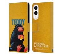 Head Case Designs Officially Licensed Fantastic Beasts: Secrets of Dumbledore Teddy Graphic Badges Leather Wallet Case Compatible With Samsung Galaxy S25 Edge