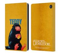 Head Case Designs Officially Licensed Fantastic Beasts: Secrets of Dumbledore Teddy Graphic Badges Leather Wallet Case Compatible With Amazon Fire 7 2022