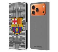 Head Case Designs Officially Licensed FC Barcelona Away Goalkeeper 2019/20 Crest Kit Leather Wallet Case Compatible With Apple iPhone 17 Pro Max