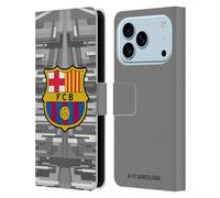 Head Case Designs Officially Licensed FC Barcelona Away Goalkeeper 2019/20 Crest Kit Leather Wallet Case Compatible With Apple iPhone 17 Pro