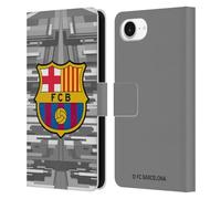 Head Case Designs Officially Licensed FC Barcelona Away Goalkeeper 2019/20 Crest Kit Leather Wallet Case Compatible With Apple iPhone 16e