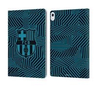 Head Case Designs Officially Licensed FC Barcelona Black Crest Leather Wallet Case Compatible With Apple iPad Air 13 2024/2025