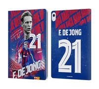 Head Case Designs Officially Licensed FC Barcelona Frenkie de Jong 2023/24 First Team Leather Wallet Case Compatible With Apple iPad Air 13 2024/2025