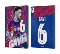 Head Case Designs Officially Licensed FC Barcelona Gavi 2023/24 First Team Leather Wallet Case Compatible With Apple iPad Air 13 2024/2025