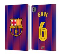 Head Case Designs Officially Licensed FC Barcelona Gavi 2025/26 Players Home Kit Leather Wallet Case Compatible With Apple iPad Pro 11 M4/M5 2024/2025