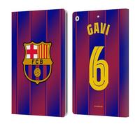 Head Case Designs Officially Licensed FC Barcelona Gavi 2025/26 Players Home Kit Leather Wallet Case Compatible With Apple iPad 10.2 2019/2020/2021