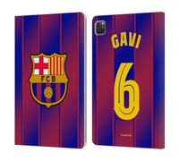 Head Case Designs Officially Licensed FC Barcelona Gavi 2025/26 Players Home Kit Leather Wallet Case Compatible With Apple iPad Pro 11 2020/2021 / 2022