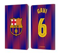 Head Case Designs Officially Licensed FC Barcelona Gavi 2025/26 Players Home Kit Leather Wallet Case Compatible With Kindle Paperwhite 1/2 / 3