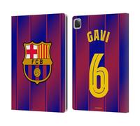 Head Case Designs Officially Licensed FC Barcelona Gavi 2025/26 Players Home Kit Leather Wallet Case Compatible With Apple iPad Pro 12.9 2020/2021/2022