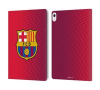 Head Case Designs Officially Licensed FC Barcelona Halftone Crest Leather Wallet Case Compatible With Apple iPad Air 13 2024/2025