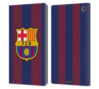 Head Case Designs Officially Licensed FC Barcelona Home 2023/24 Crest Kit Leather Wallet Case Compatible With Amazon Fire Max 11 2023