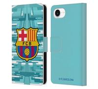 Head Case Designs Officially Licensed FC Barcelona Home Goalkeeper 2019/20 Crest Kit Leather Wallet Case Compatible With Apple iPhone 16e