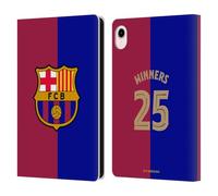 Head Case Designs Officially Licensed FC Barcelona Home Kit 2025 Spanish Cup Champions Leather Wallet Case Compatible With Apple iPad mini (2021/2024)