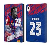 Head Case Designs Officially Licensed FC Barcelona Jules Koundé 2023/24 First Team Leather Wallet Case Compatible With Apple iPad mini (2021/2024)