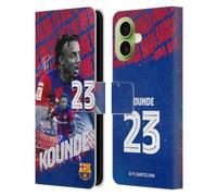 Head Case Designs Officially Licensed FC Barcelona Jules Koundé 2023/24 First Team Leather Wallet Case Compatible With Apple iPhone 17