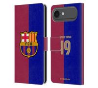 Head Case Designs Officially Licensed FC Barcelona Lamine Yamal 2024/25 Players Home Kit Leather Wallet Case Compatible With Apple iPhone 17 Air