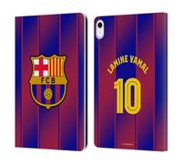 Head Case Designs Officially Licensed FC Barcelona Lamine Yamal 2025/26 Players Home Kit Leather Wallet Case Compatible With Apple iPad 10.9 2022/2025
