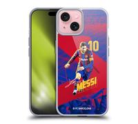 Head Case Designs Officially Licensed FC Barcelona Lionel Messi 2020/21 First Team Group 1 Gel Case [Military Grade Protection] Compatible With Apple iPhone 15