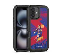 Head Case Designs Officially Licensed FC Barcelona Lionel Messi 2020/21 First Team Group 1 Ultra-Armoured Shockproof Case [Military Grade Protection] Compatible With Apple iPhone 16