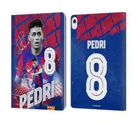 Head Case Designs Officially Licensed FC Barcelona Pedri 2023/24 First Team Leather Wallet Case Compatible With Apple iPad Air 13 2024/2025