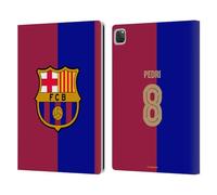 Head Case Designs Officially Licensed FC Barcelona Pedri 2024/25 Players Home Kit Leather Wallet Case Compatible With Apple iPad Pro 12.9 2020/2021/2022