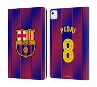 Head Case Designs Officially Licensed FC Barcelona Pedri 2025/26 Players Home Kit Leather Wallet Case Compatible With Apple iPad Air 11 2020/2022/2024/2025