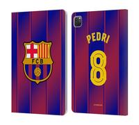 Head Case Designs Officially Licensed FC Barcelona Pedri 2025/26 Players Home Kit Leather Wallet Case Compatible With Apple iPad Pro 11 2020/2021 / 2022