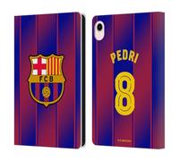 Head Case Designs Officially Licensed FC Barcelona Pedri 2025/26 Players Home Kit Leather Wallet Case Compatible With Apple iPad mini (2021/2024)