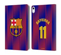 Head Case Designs Officially Licensed FC Barcelona Raphinha 2025/26 Players Home Kit Leather Wallet Case Compatible With Apple iPad 10.9 2022/2025