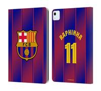 Head Case Designs Officially Licensed FC Barcelona Raphinha 2025/26 Players Home Kit Leather Wallet Case Compatible With Apple iPad Air 11 2020/2022/2024/2025