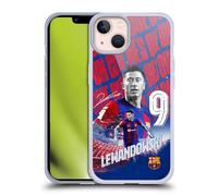 Head Case Designs Officially Licensed FC Barcelona Robert Lewandowski 2023/24 First Team Soft Gel Case Compatible With Apple iPhone 13