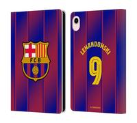 Head Case Designs Officially Licensed FC Barcelona Robert?Lewandowski 2025/26 Players Home Kit Leather Wallet Case Compatible With Apple iPad mini (2021/2024)