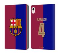 Head Case Designs Officially Licensed FC Barcelona Ronald Araújo 2024/25 Players Home Kit Leather Wallet Case Compatible With Apple iPad mini (2021/2024)