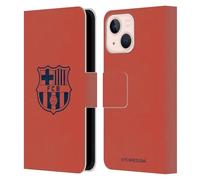 Head Case Designs Officially Licensed FC Barcelona Third 2025/26 Crest Kit Leather Wallet Case Compatible With Apple iPhone 13 Mini