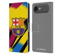 Head Case Designs Officially Licensed FC Barcelona Third Goalkeeper 2019/20 Crest Kit Leather Wallet Case Compatible With Apple iPhone 17 Air