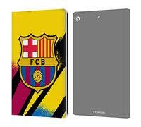 Head Case Designs Officially Licensed FC Barcelona Third Goalkeeper 2019/20 Crest Kit Leather Wallet Case Compatible With Apple iPad 10.2 2019/2020/2021