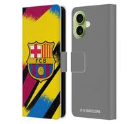 Head Case Designs Officially Licensed FC Barcelona Third Goalkeeper 2019/20 Crest Kit Leather Wallet Case Compatible With Apple iPhone 17