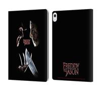 Head Case Designs Officially Licensed Freddy VS. Jason Freddy vs. Jason Graphics Leather Wallet Case Compatible With Apple iPad Air 13 2024/2025