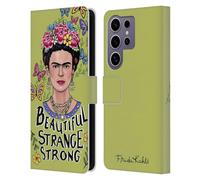 Head Case Designs Officially Licensed Frida Kahlo Beautiful Woman Art & Quotes Leather Wallet Case Compatible With Samsung Galaxy S25 Ultra