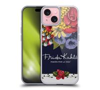 Head Case Designs Officially Licensed Frida Kahlo Blooms Red Florals Gel Case [Military Grade Protection] Compatible with Apple iPhone 15 and Compatible with MagSafe