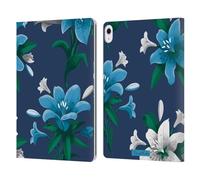Head Case Designs Officially Licensed Frida Kahlo Blue Lilies Flowers Leather Wallet Case Compatible With Apple iPad Air 13 2024/2025