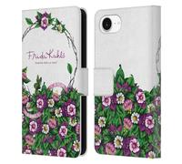 Head Case Designs Officially Licensed Frida Kahlo Bunch Purple Florals Leather Wallet Case Compatible With Apple iPhone 16e