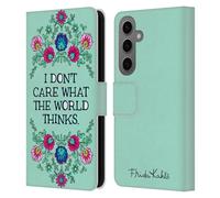 Head Case Designs Officially Licensed Frida Kahlo Confident Woman Art & Quotes Leather Wallet Case Compatible With Samsung Galaxy S25