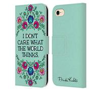 Head Case Designs Officially Licensed Frida Kahlo Confident Woman Art & Quotes Leather Wallet Case Compatible With Apple iPhone 7/8 / SE 2020 & 2022