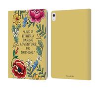 Head Case Designs Officially Licensed Frida Kahlo Daring Adventure Art & Quotes Leather Wallet Case Compatible With Apple iPad Air 13 2024/2025